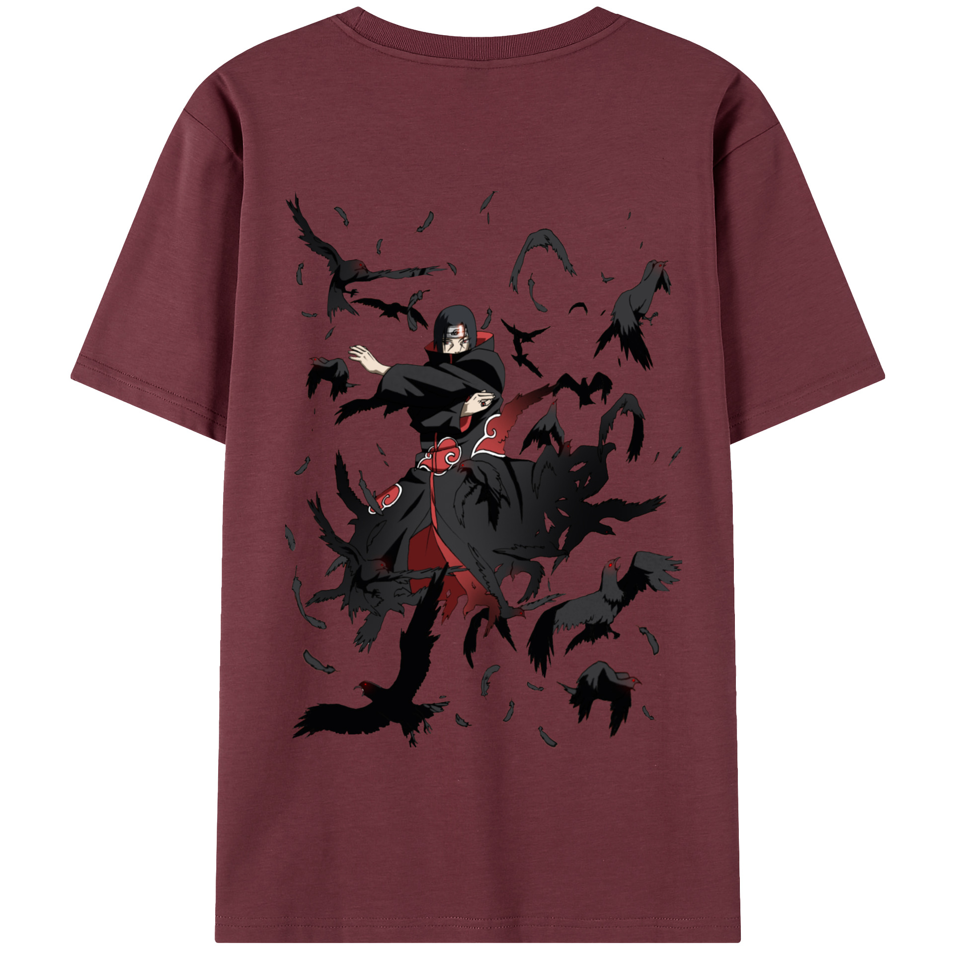 （画像用） NARUTO -ナルト- うちは イタチ Uchiha Itachi 綿100％半袖Tシャツ（背面プリント）